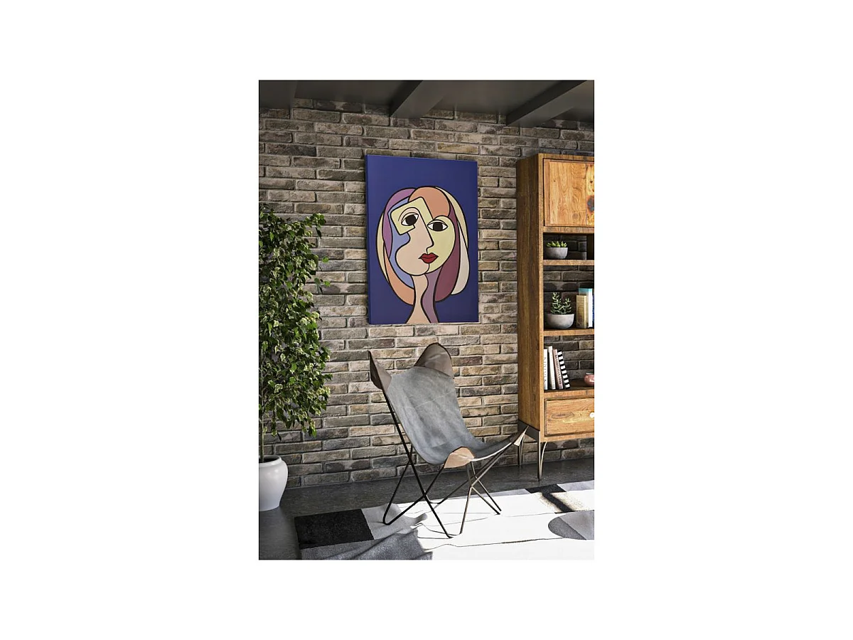 Toile Imprimée Déco "Double Face Large" 80x120cm Multicolore