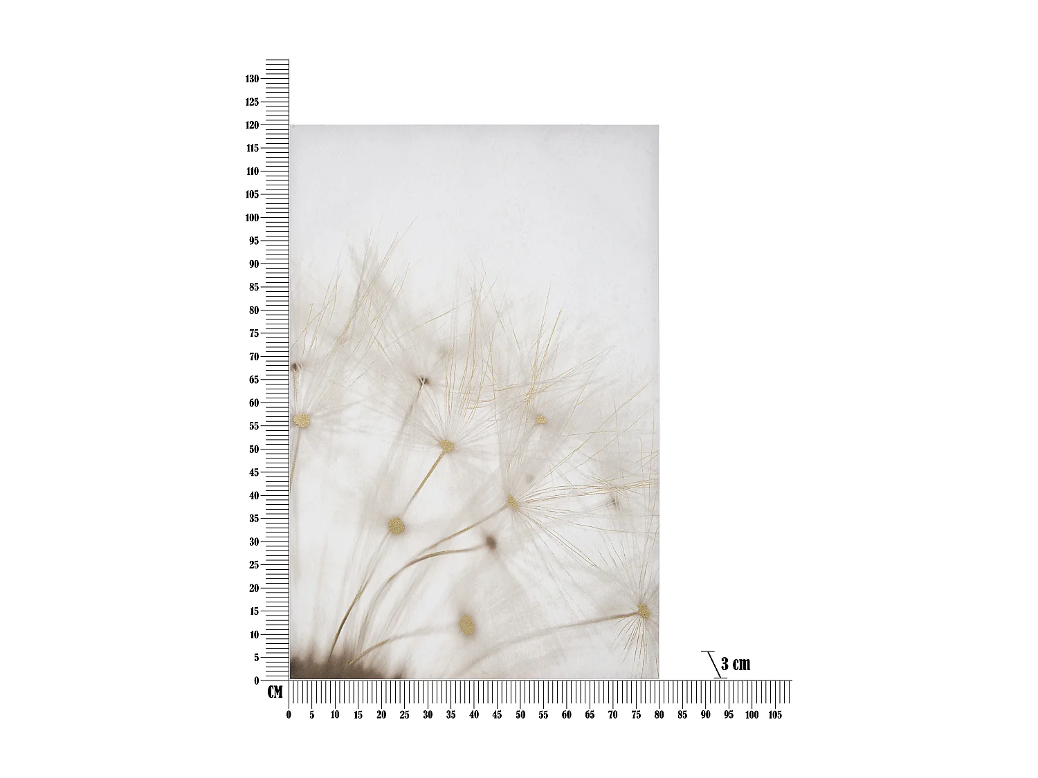 Stampa su tela multicolore fiore cm 80x3x120