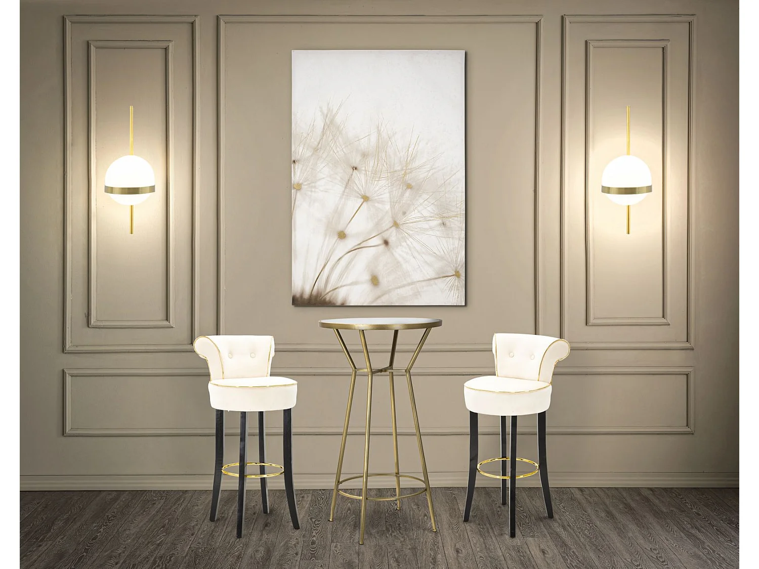 Toile Imprimée Déco "Tin" 80x120cm Multicolore