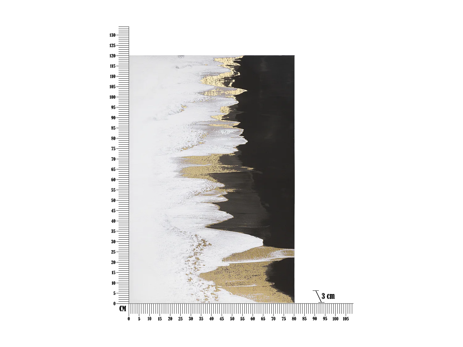 Impression sur toile multicolore abstraite 80x3x120 cm