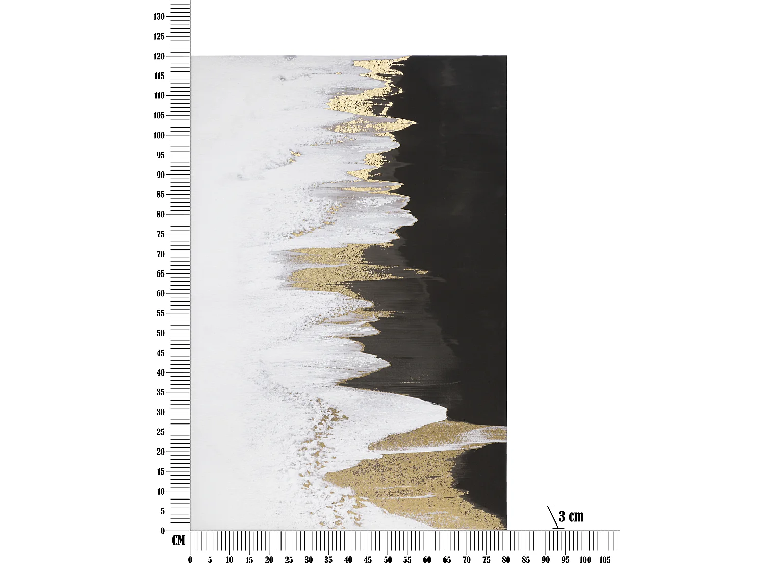 Impression sur toile multicolore abstraite 80x3x120 cm