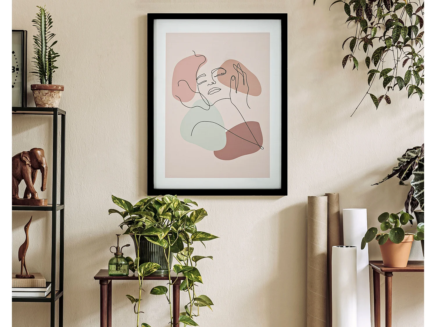 Cadre Déco "Face" 35x47cm Multicolore