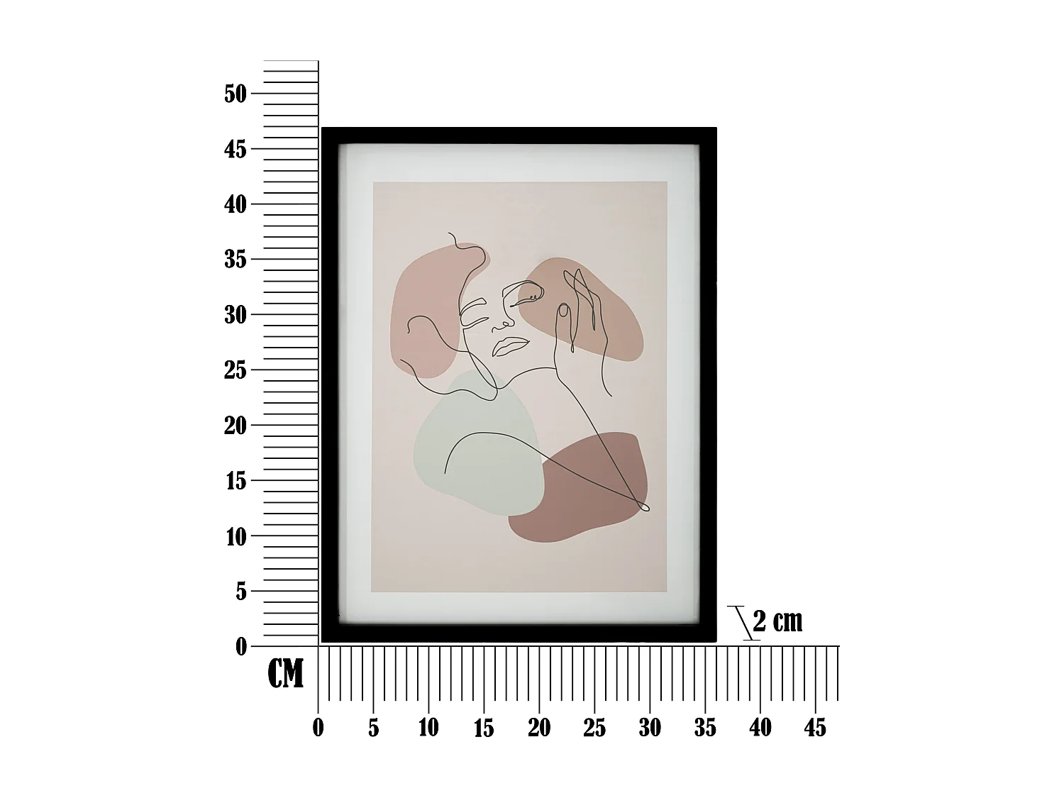 Cadre Déco "Face" 35x47cm Multicolore