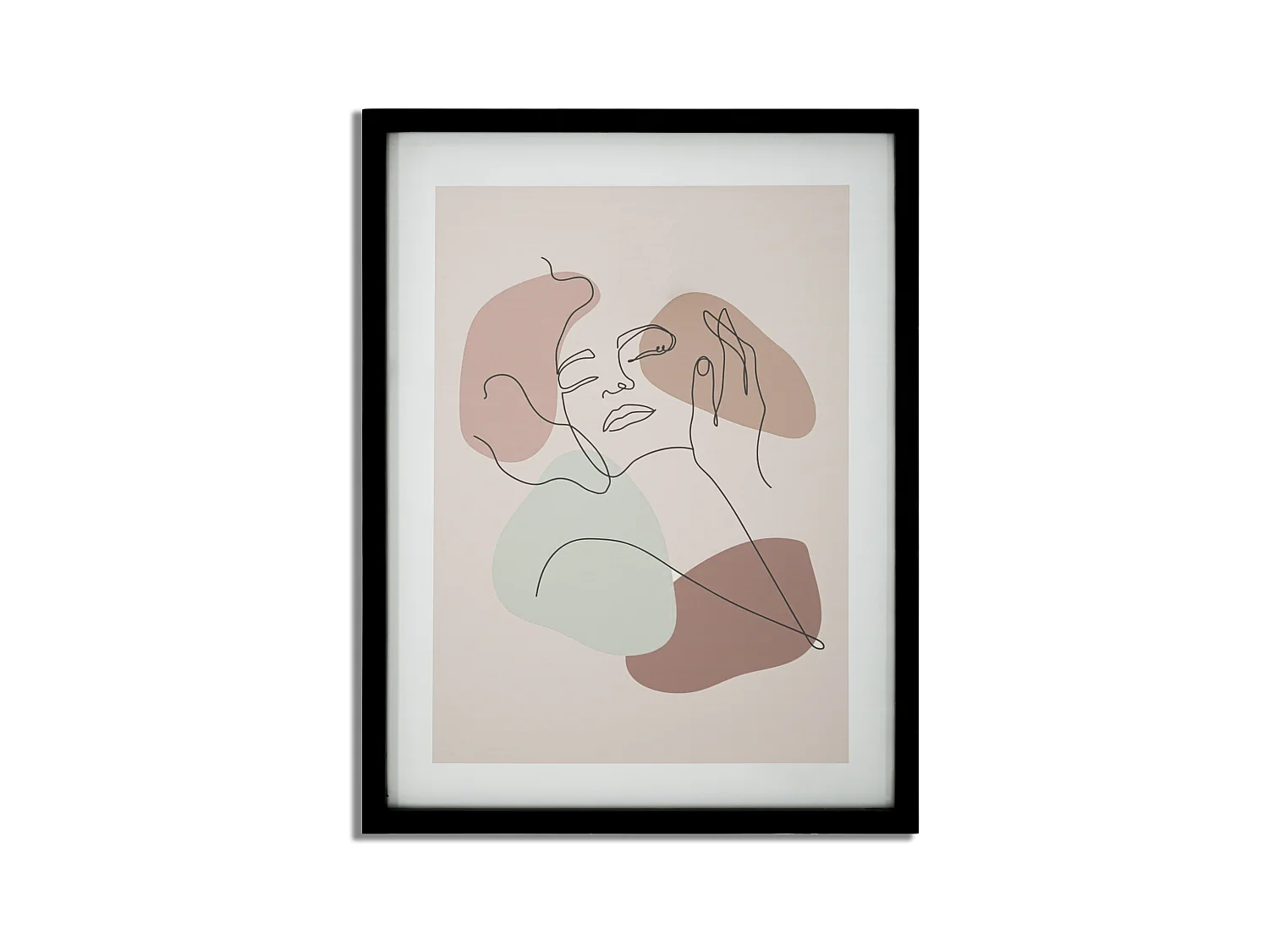 Impression sur papier face multicolore avec cadre noir 35x2x47 cm