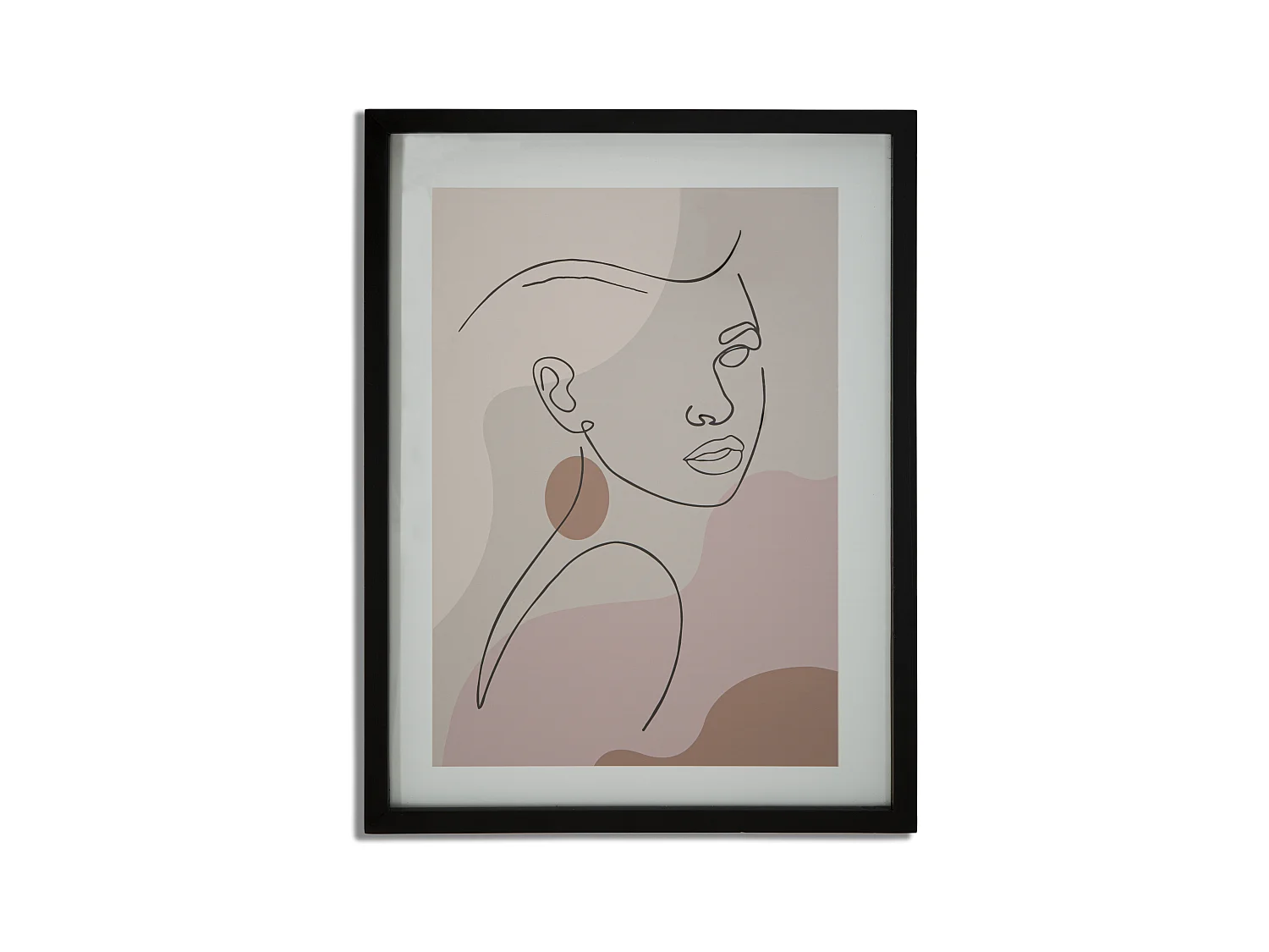 Impression sur papier face multicolore avec cadre noir 35x2x47 cm