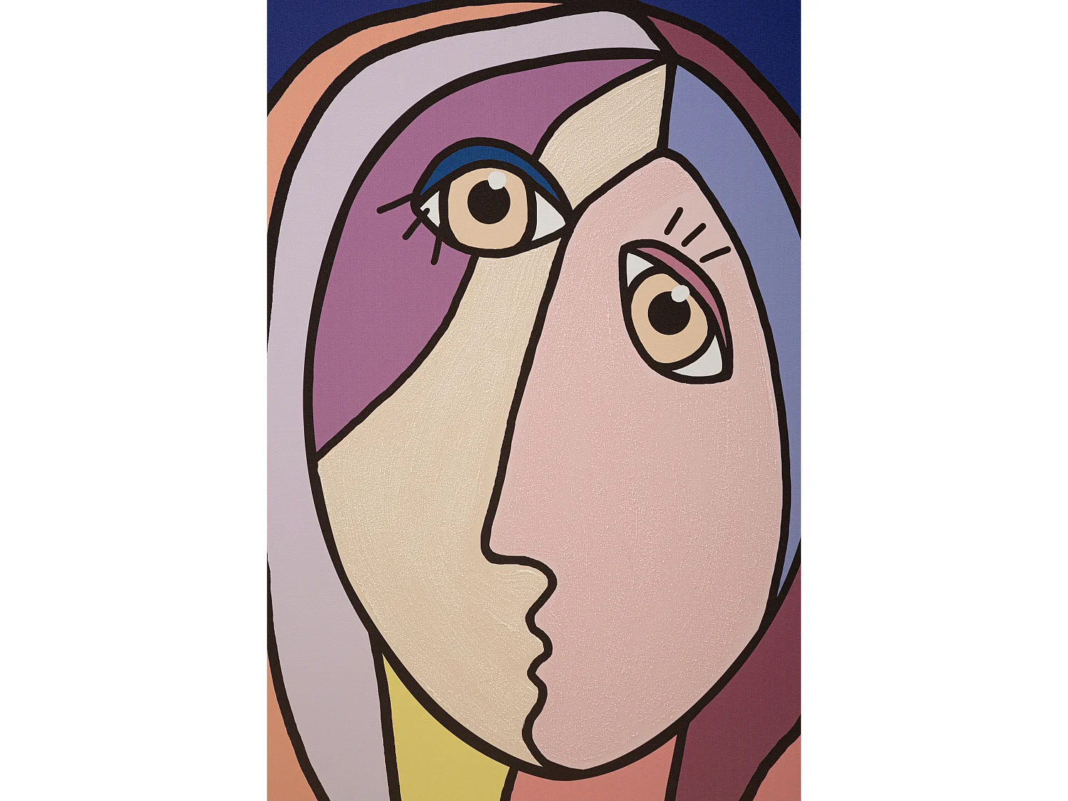 Toile Imprimée Déco "Double Visage Large" 80x120cm Multicolore