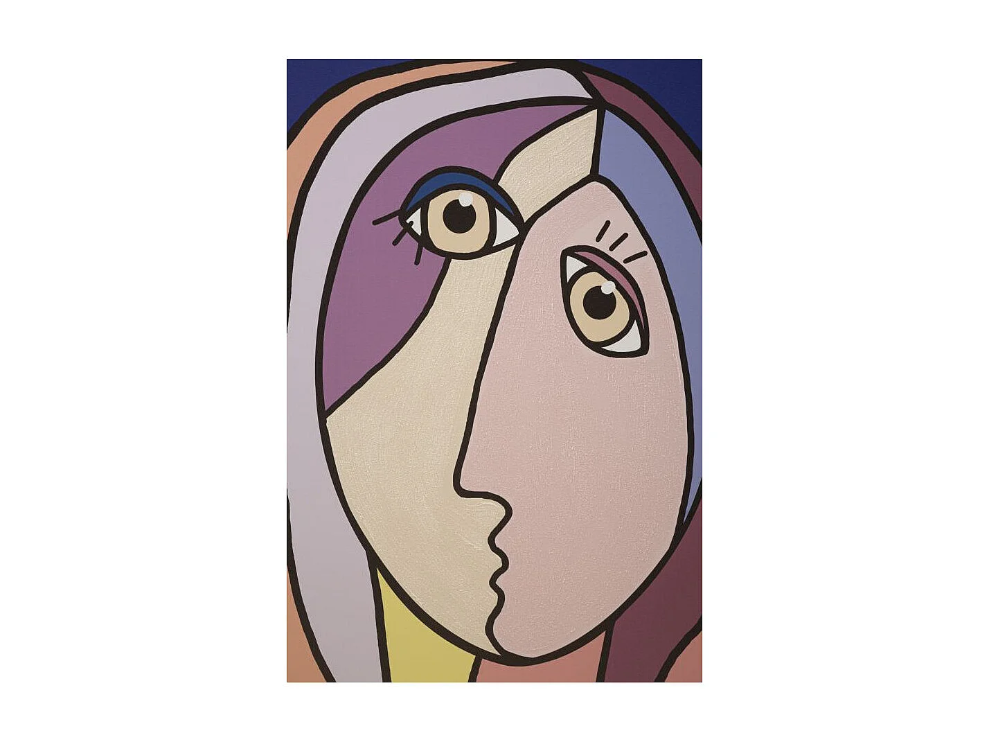 Toile Imprimée Déco "Double Visage Large" 80x120cm Multicolore