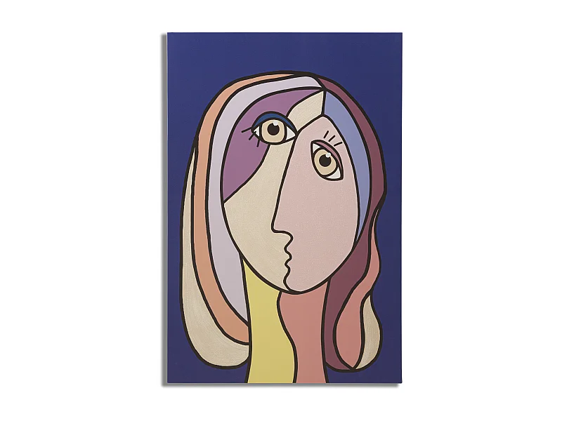 Toile Imprimée Déco "Double Visage Large" 80x120cm Multicolore