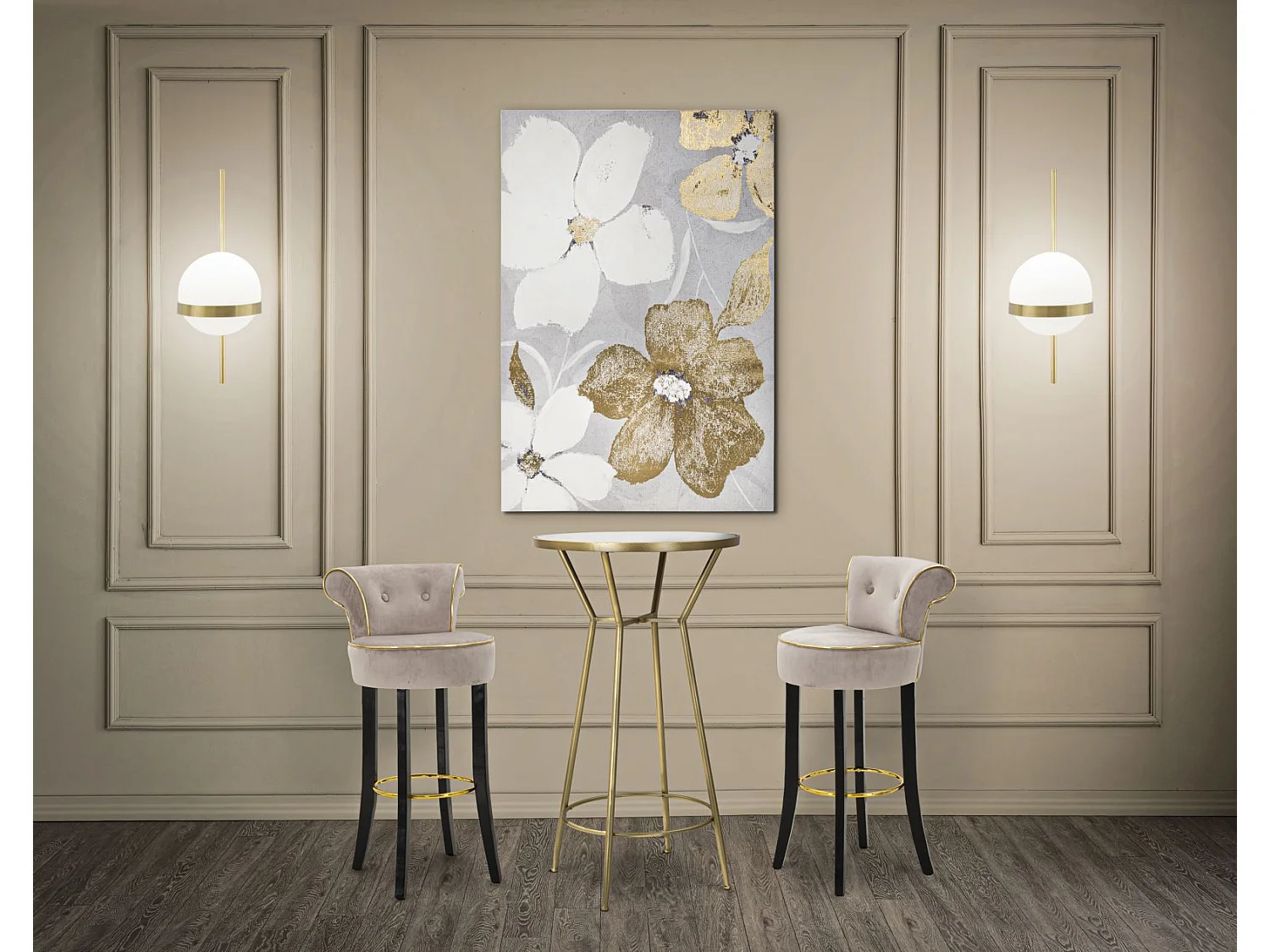 Impression sur toile fleur multicolore 80x3x120 cm