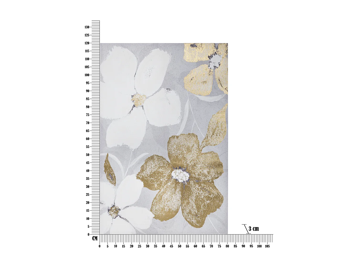 Impression sur toile fleur multicolore 80x3x120 cm