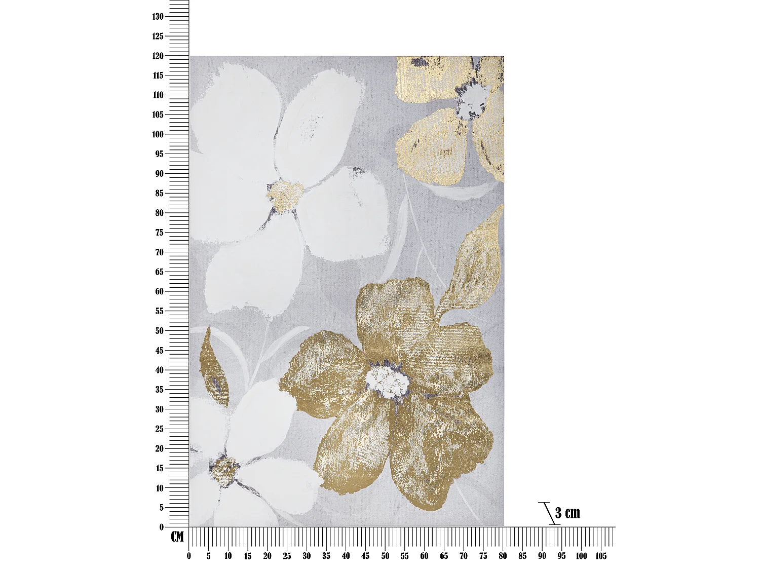 Impression sur toile fleur multicolore 80x3x120 cm