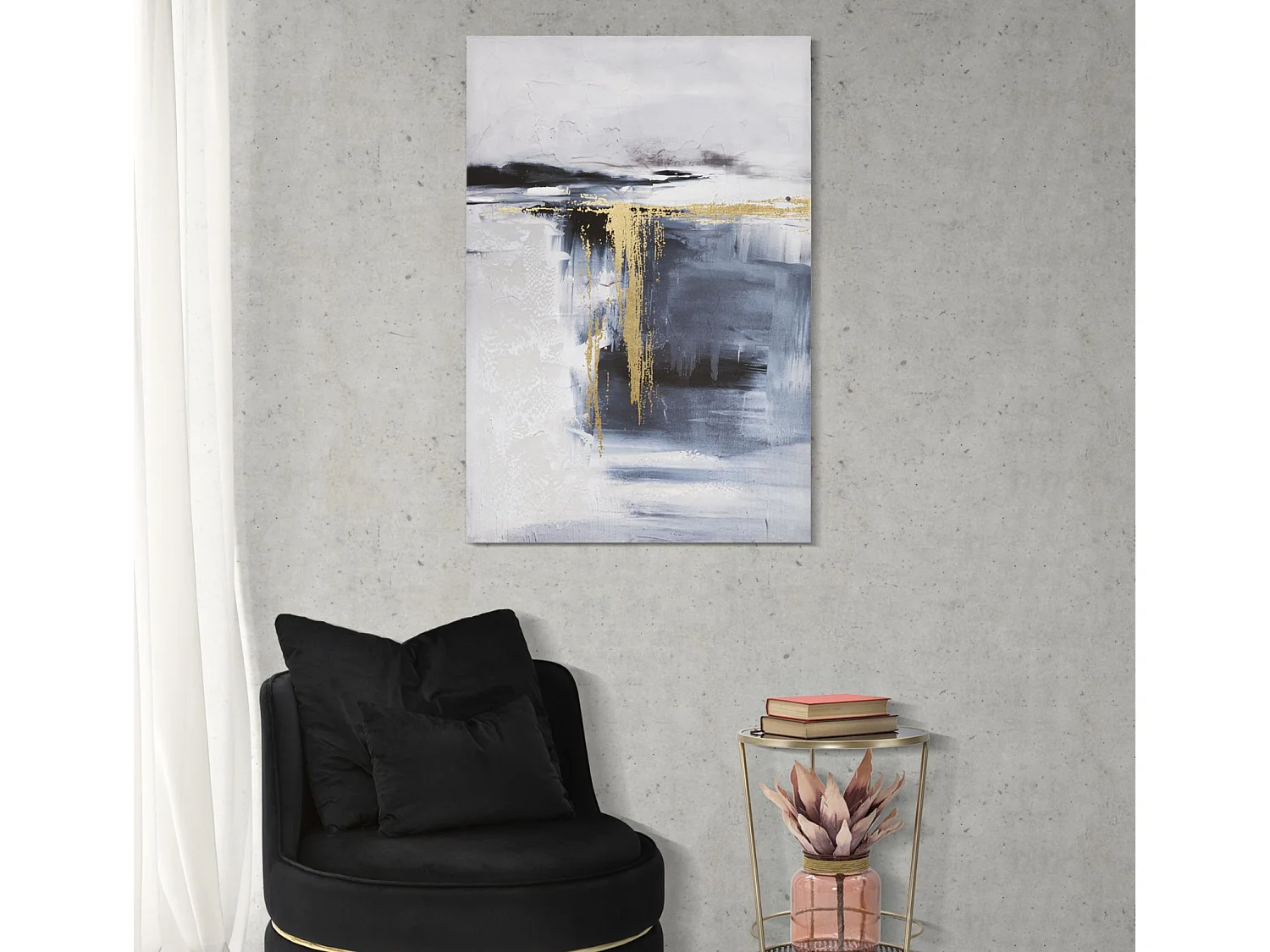 Impression sur toile multicolore abstraite 80x3x120 cm