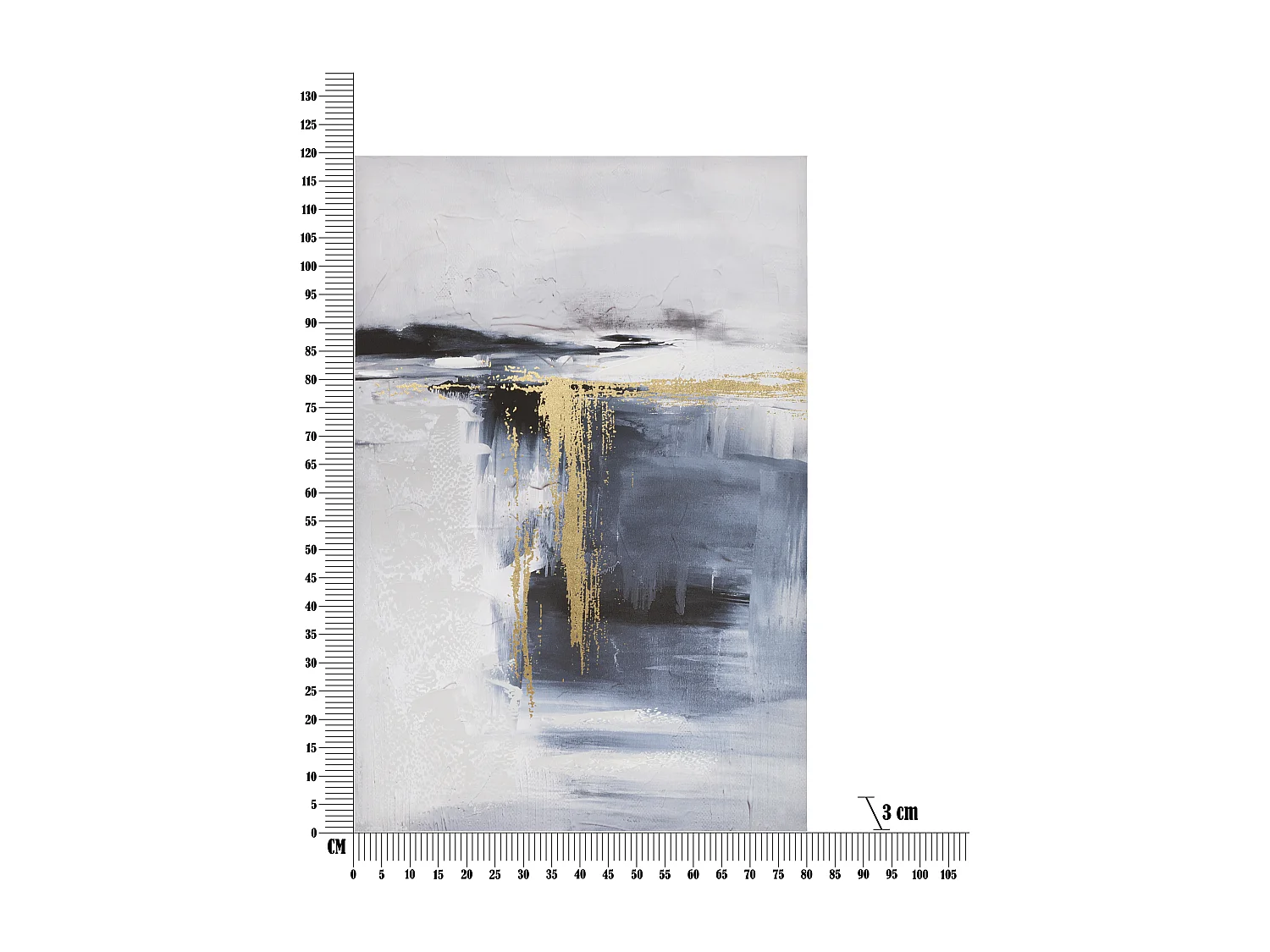 Impression sur toile multicolore abstraite 80x3x120 cm