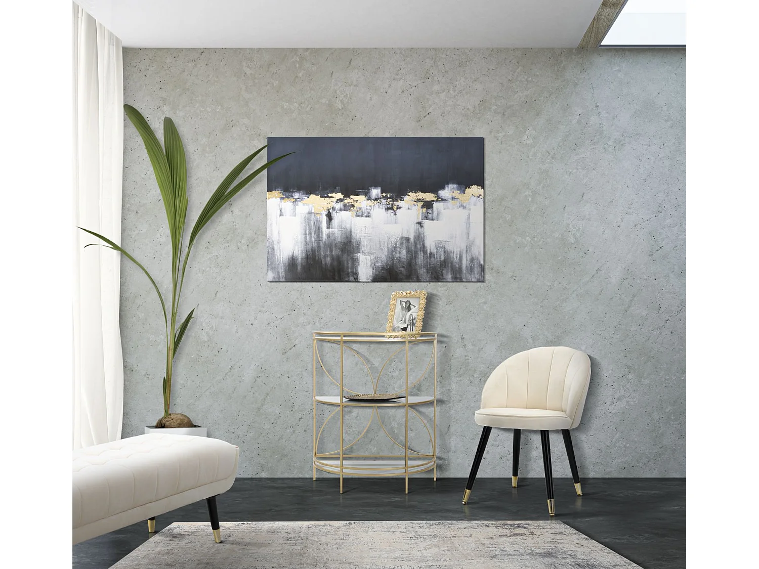 Impression sur toile multicolore abstraite 80x3x120 cm