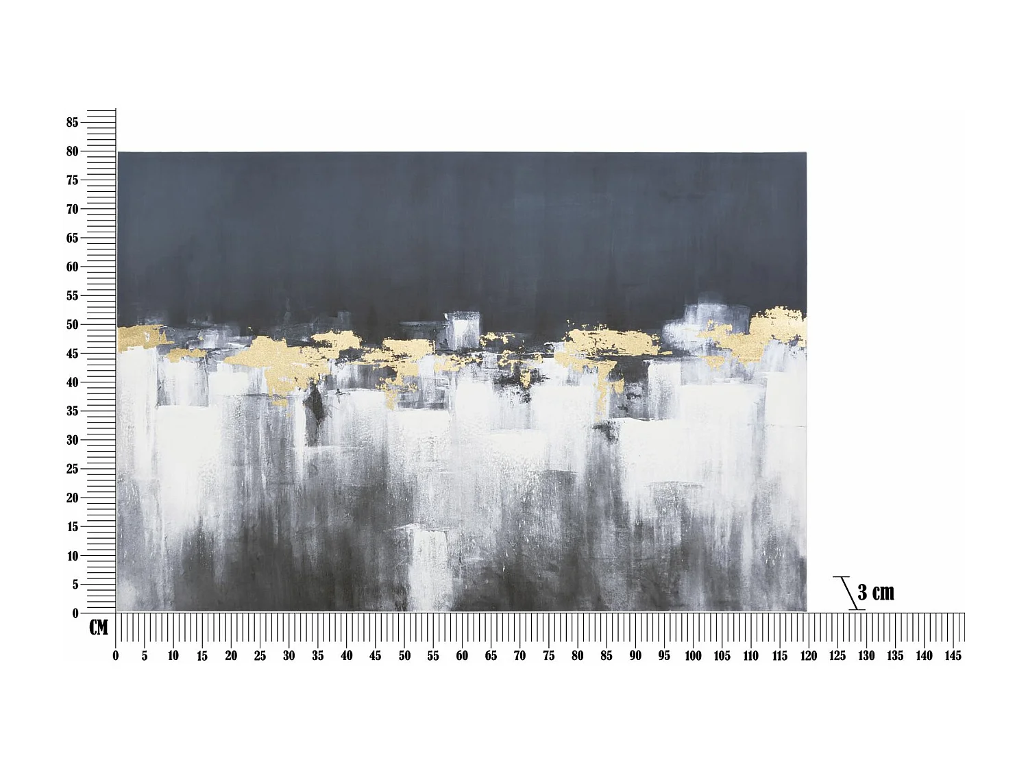 Impression sur toile multicolore abstraite 80x3x120 cm