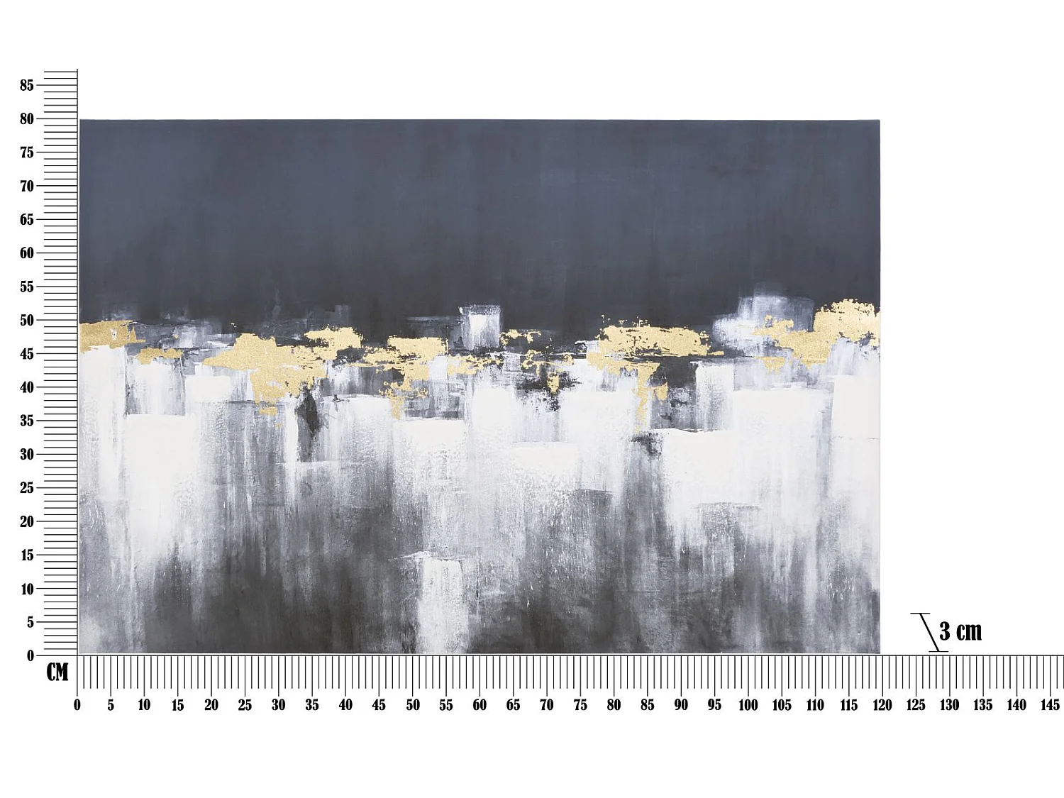 Impression sur toile multicolore abstraite 80x3x120 cm