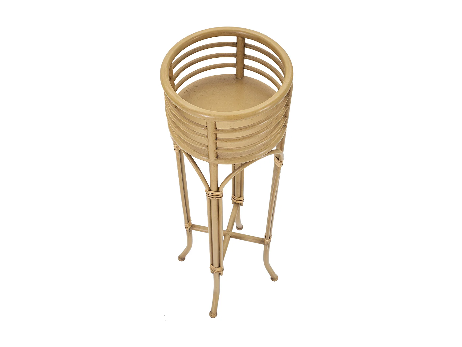 Portavasi rotondo in metallo marrone Ø cm 30x76