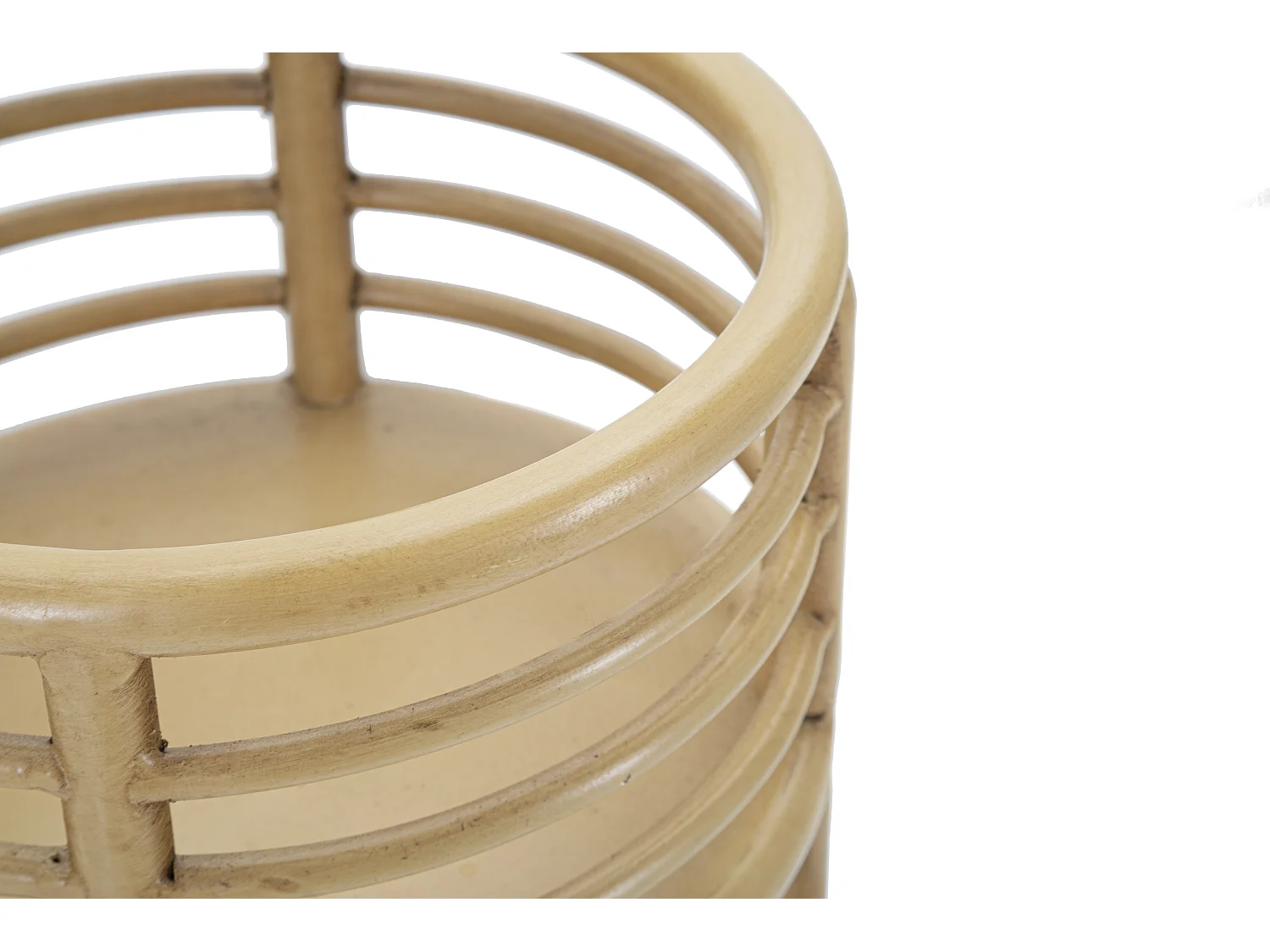 Portavasi rotondo in metallo marrone Ø cm 30x76