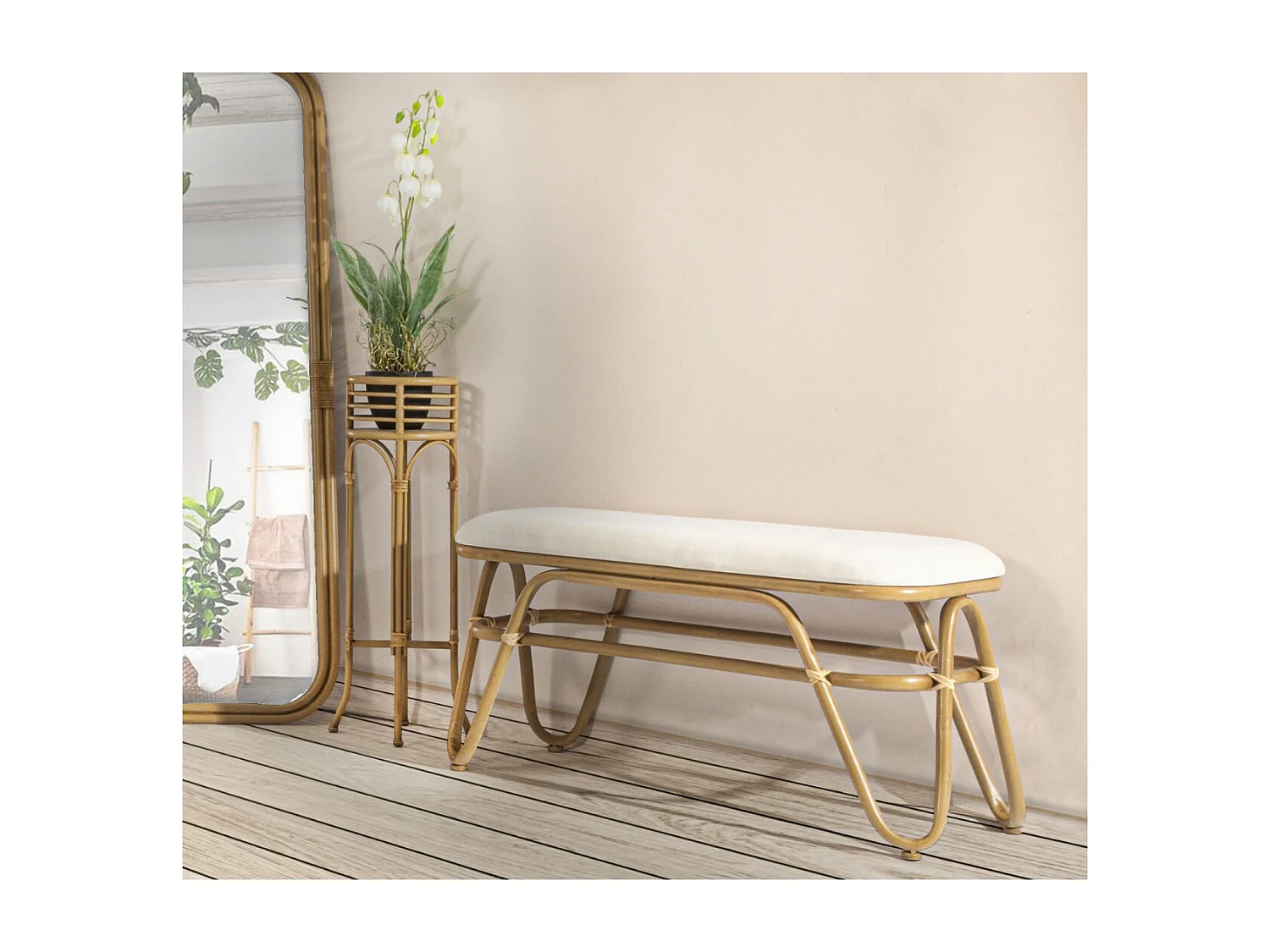 Porte-Plante en Métal "Panama" 76cm Naturel