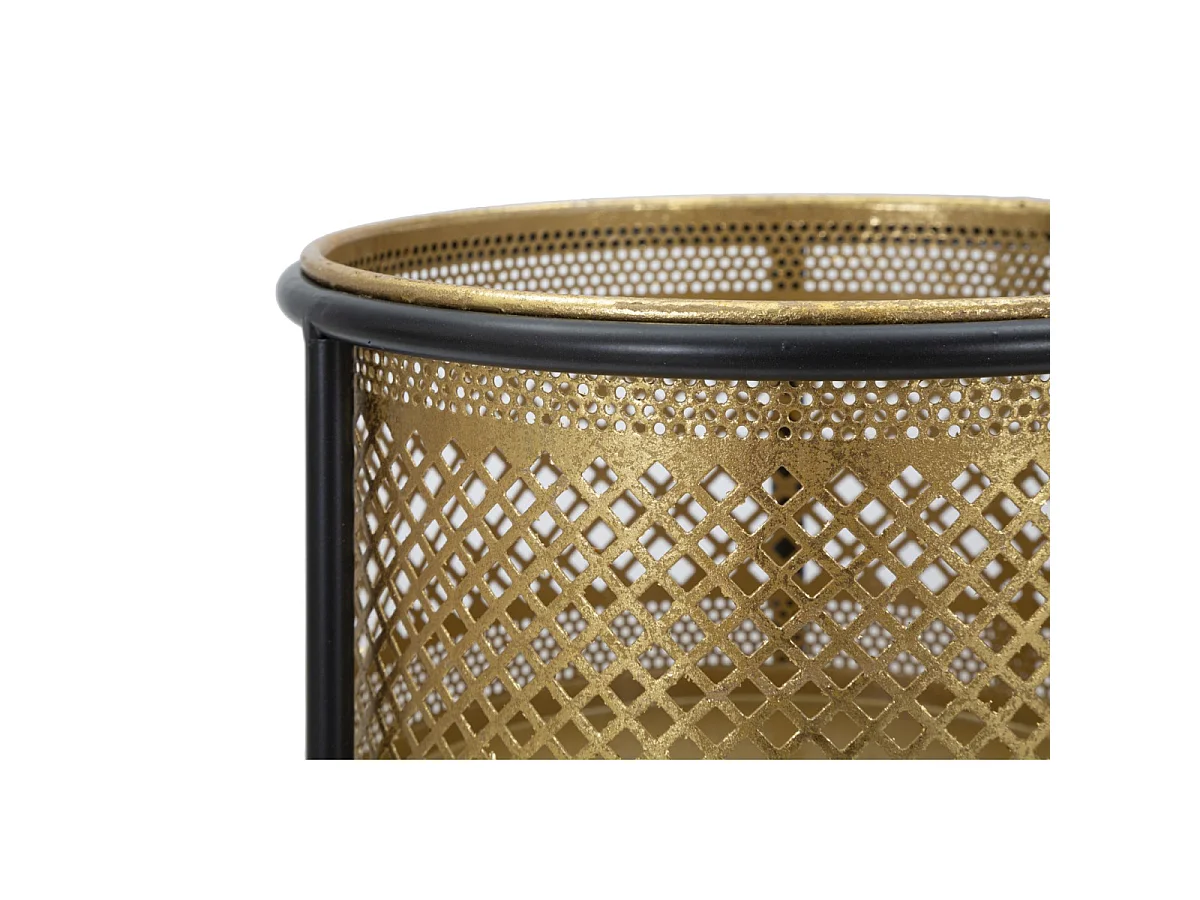 Cache-Pot en Métal "Simply" 50cm Or & Noir
