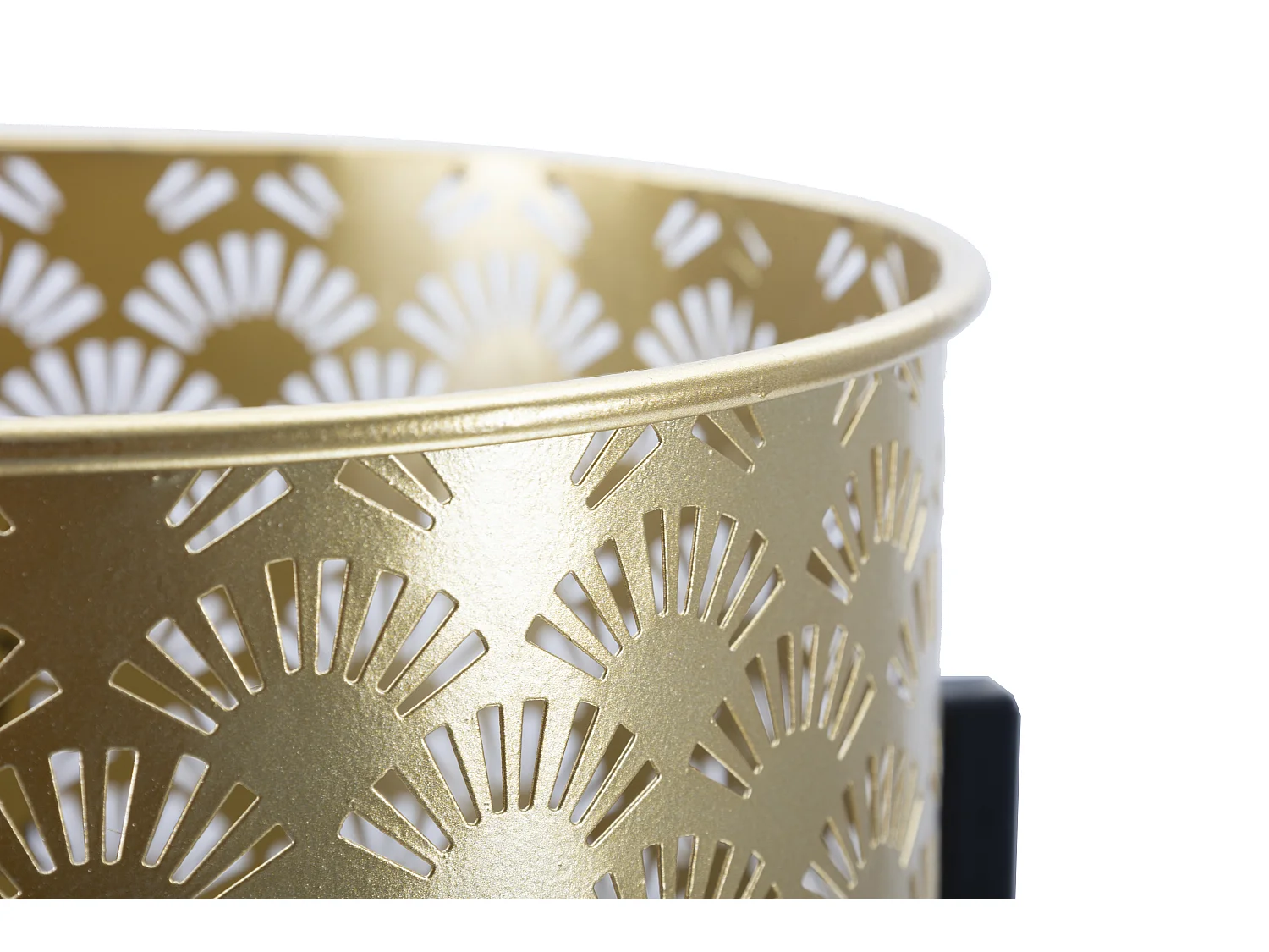 Lot de 2 Cache-Pots sur Pied "Glissy" 38cm Or & Noir