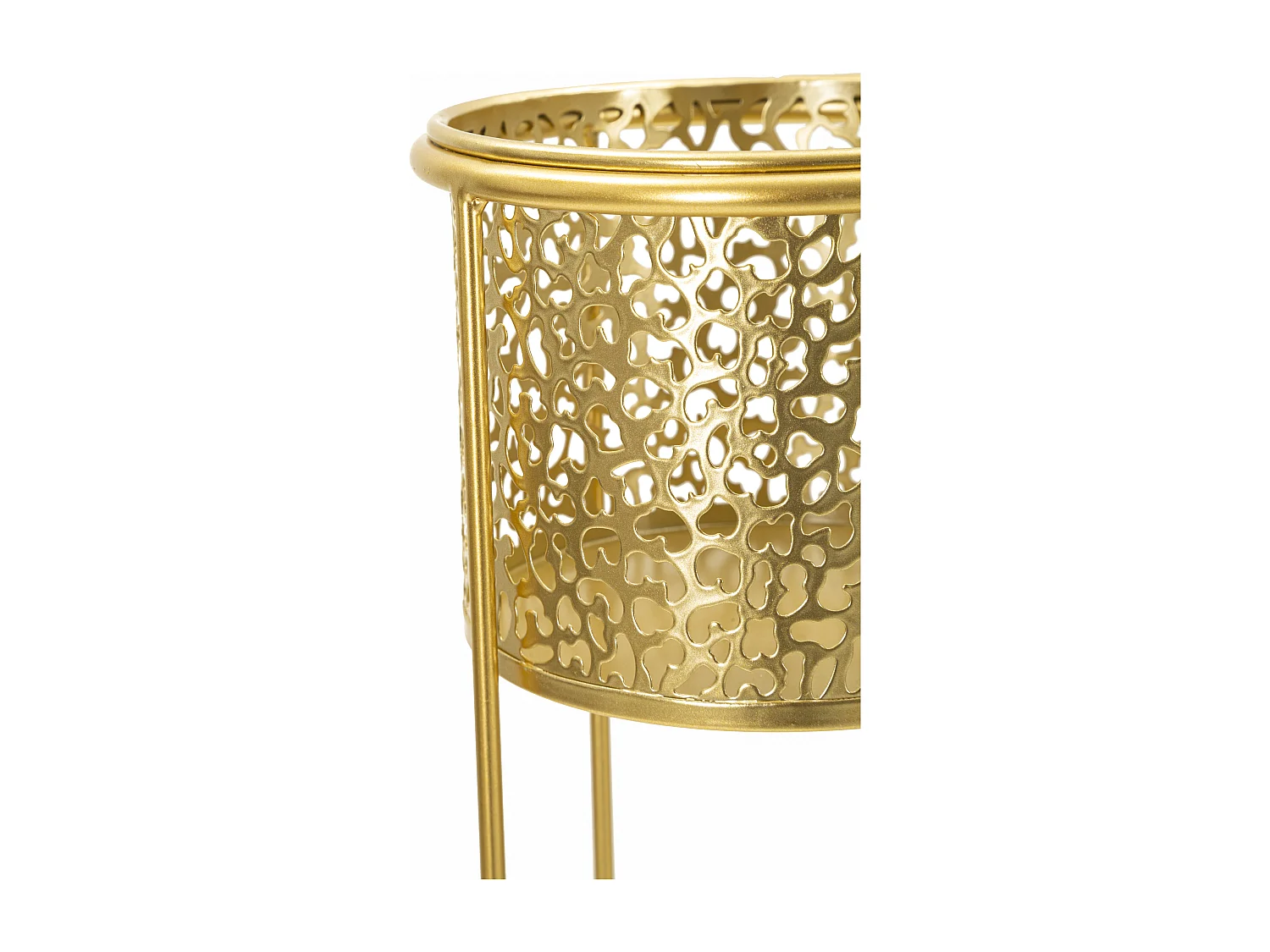 Lot de 2 Cache-Pots sur Pied "Nat" 46cm Or