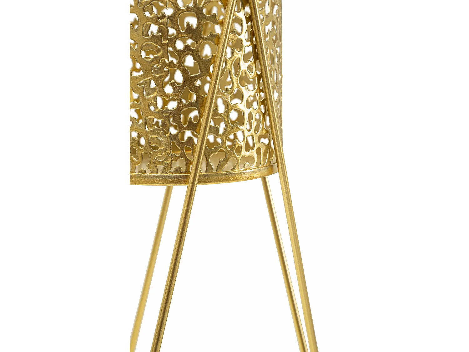 Lot de 2 Cache-Pots sur Pieds "Eva" 46cm Or