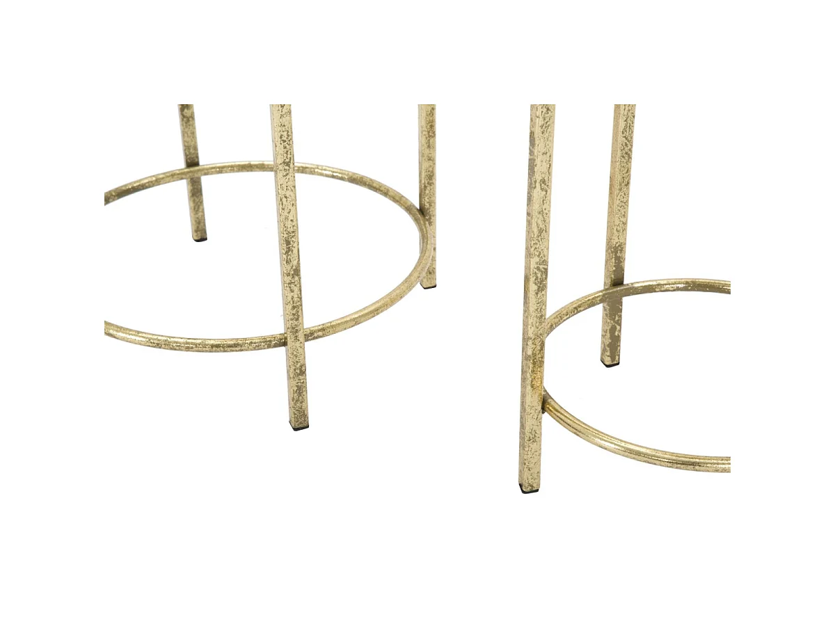 Lot de 2 Cache-Pots sur Pied "Coppia" 62cm Or