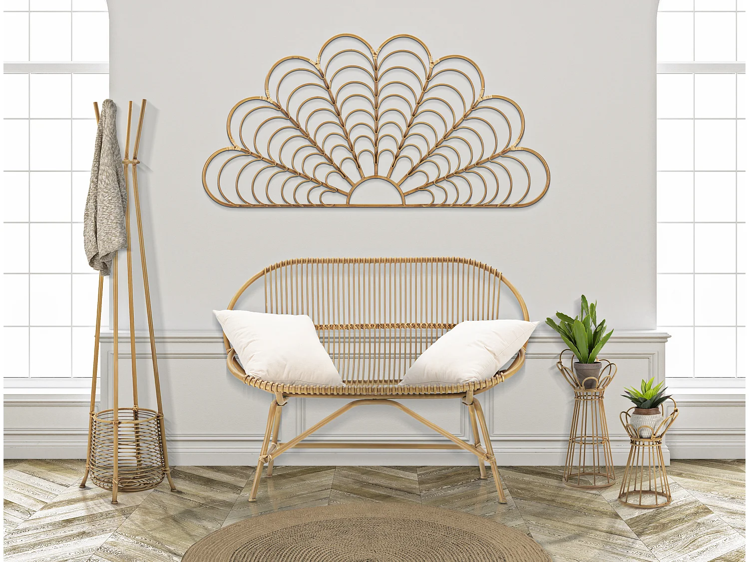 Porte-Plante en Métal "Panama" 62cm Naturel