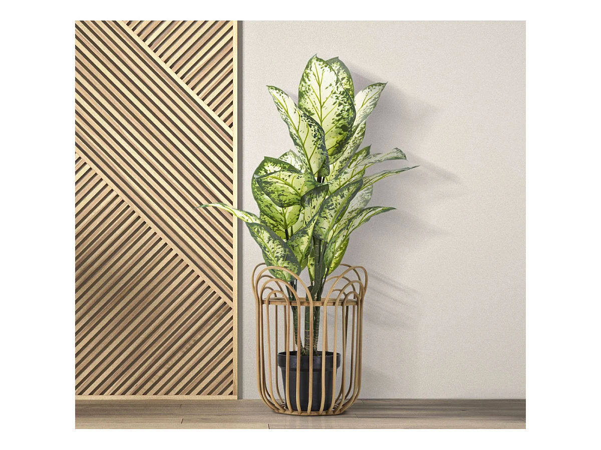 Cache-Pot en Métal "Panama" 40cm Naturel