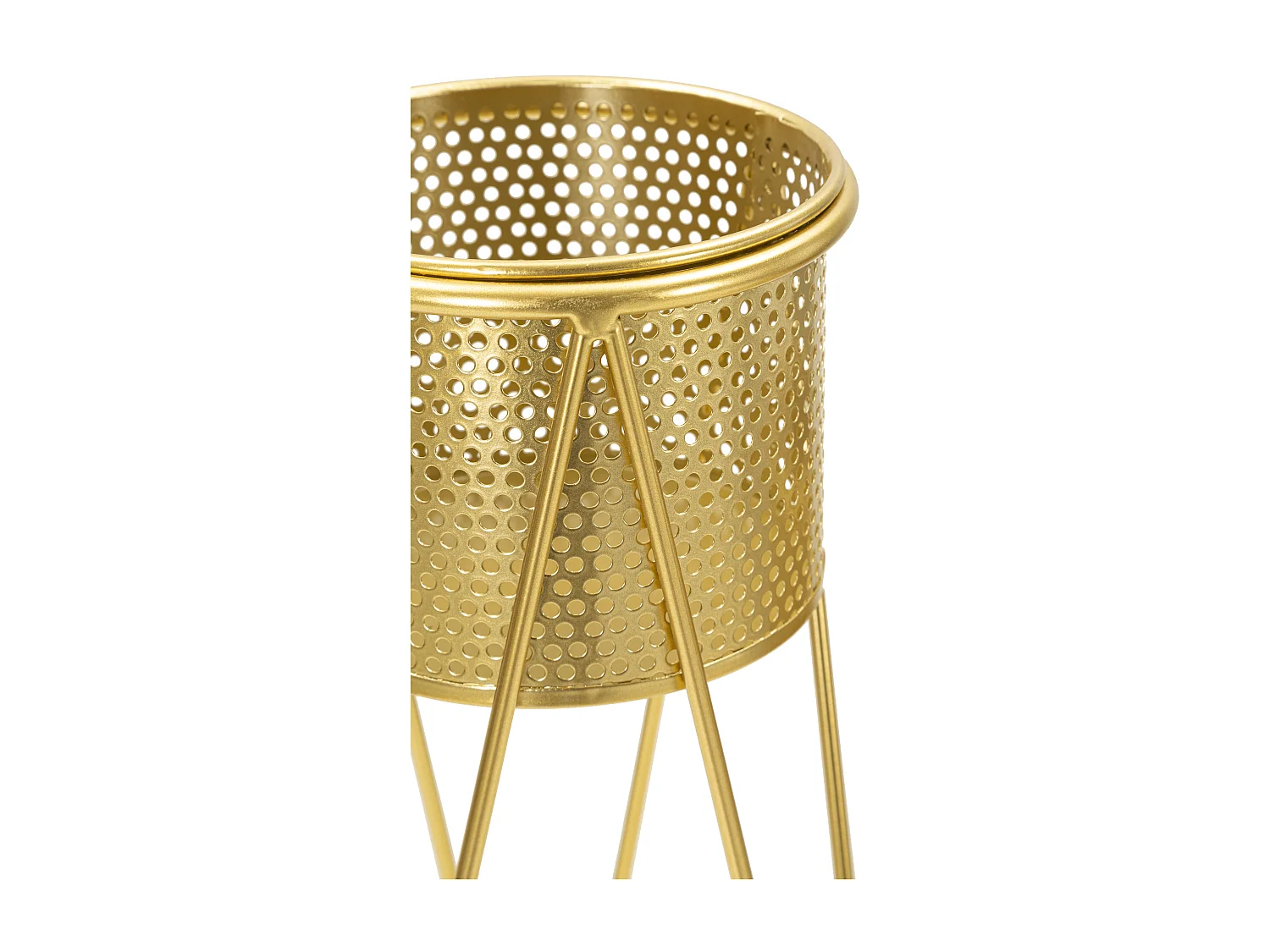 Lot de 2 Cache-Pots sur Pieds "Iva" 46cm Or