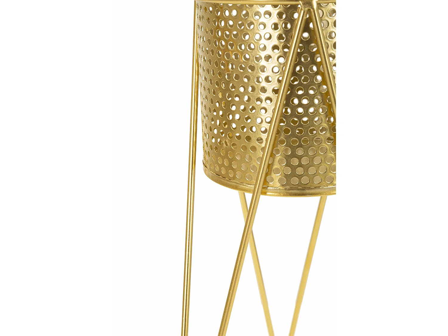 Lot de 2 Cache-Pots sur Pieds "Iva" 46cm Or