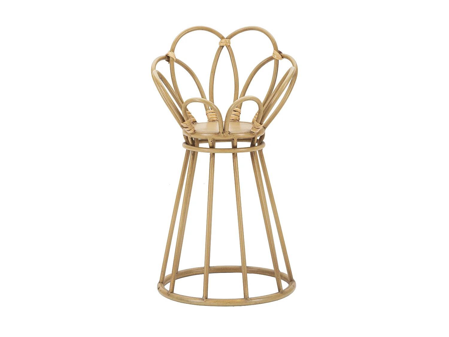 Portavasi rotondo in metallo marrone Ø cm 28x48