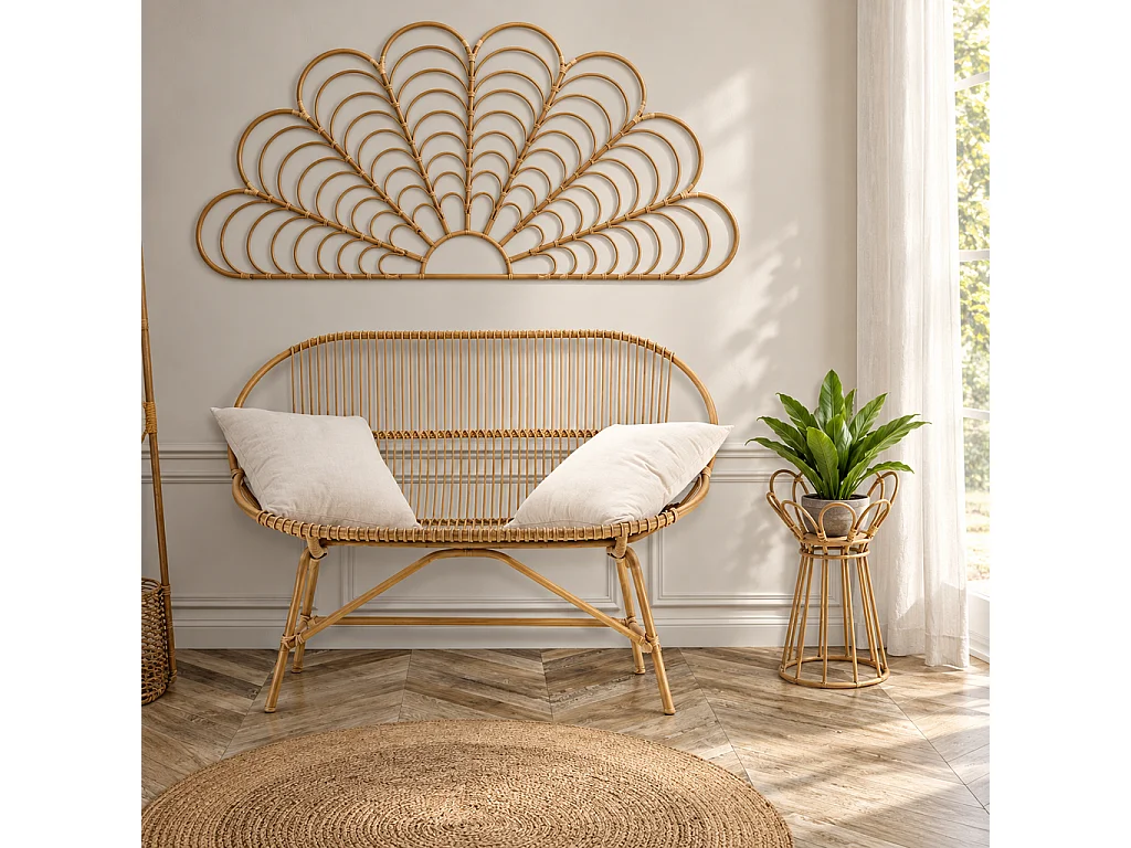 Rattan-Metall-Pflanzkübel Panama Tower
