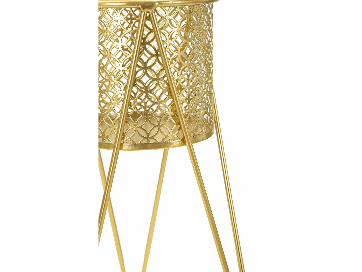 Lot de 2 Cache-Pots sur Pied "Mara" 46cm Or