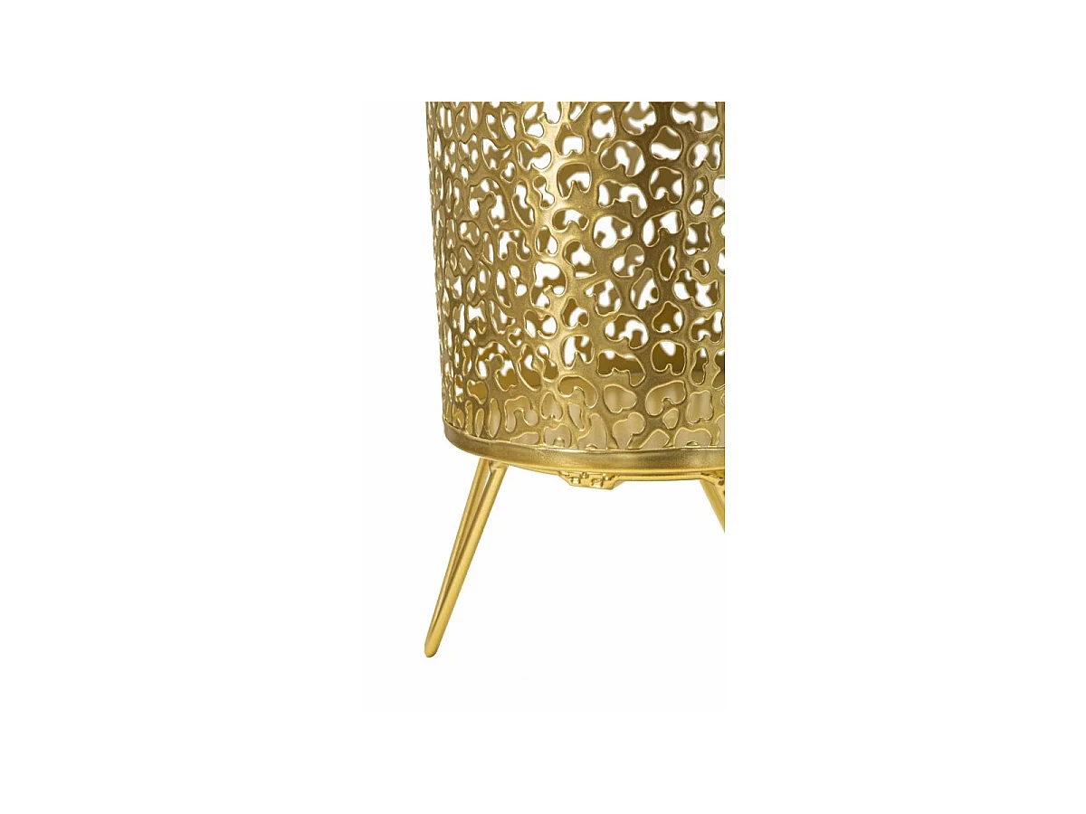 Lot de 2 Cache-Pots Design "Piny" 20cm Or
