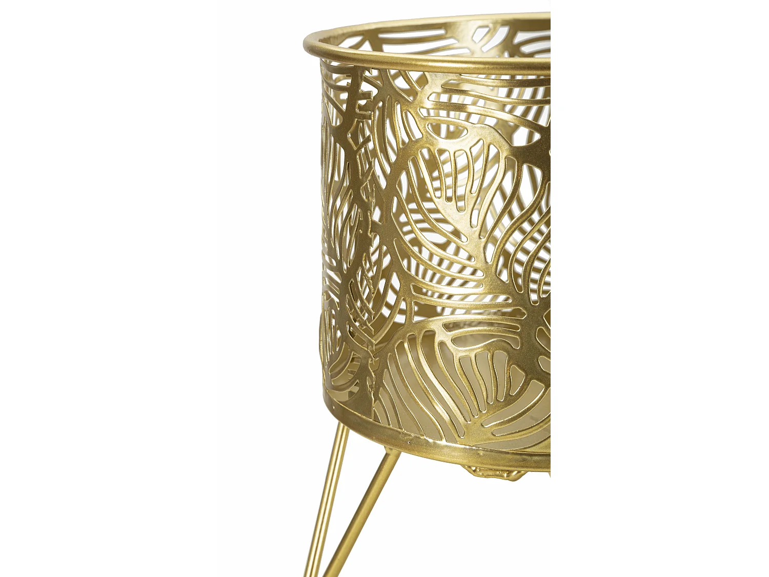 Lot de 2 Cache-Pots Design "Naty" 20cm Or