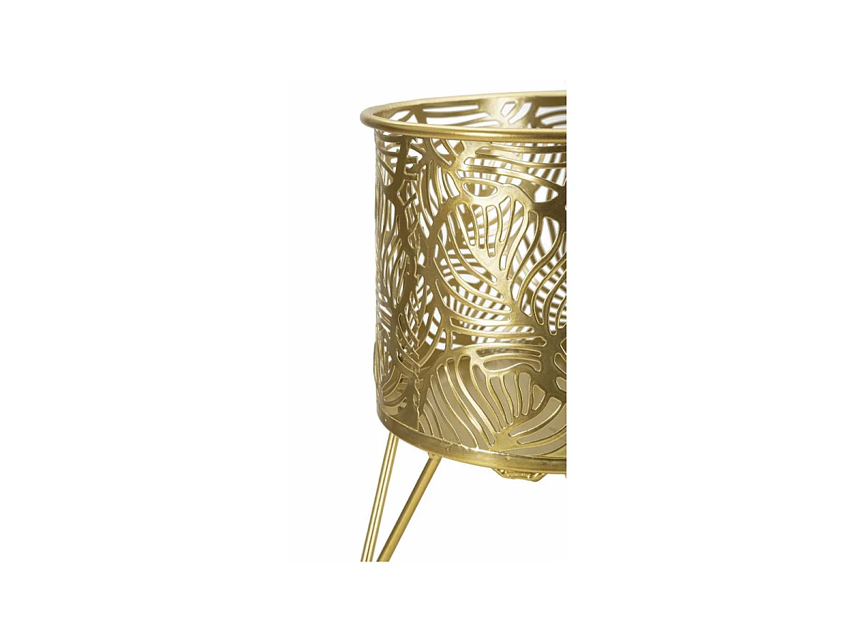 Lot de 2 Cache-Pots Design "Naty" 20cm Or