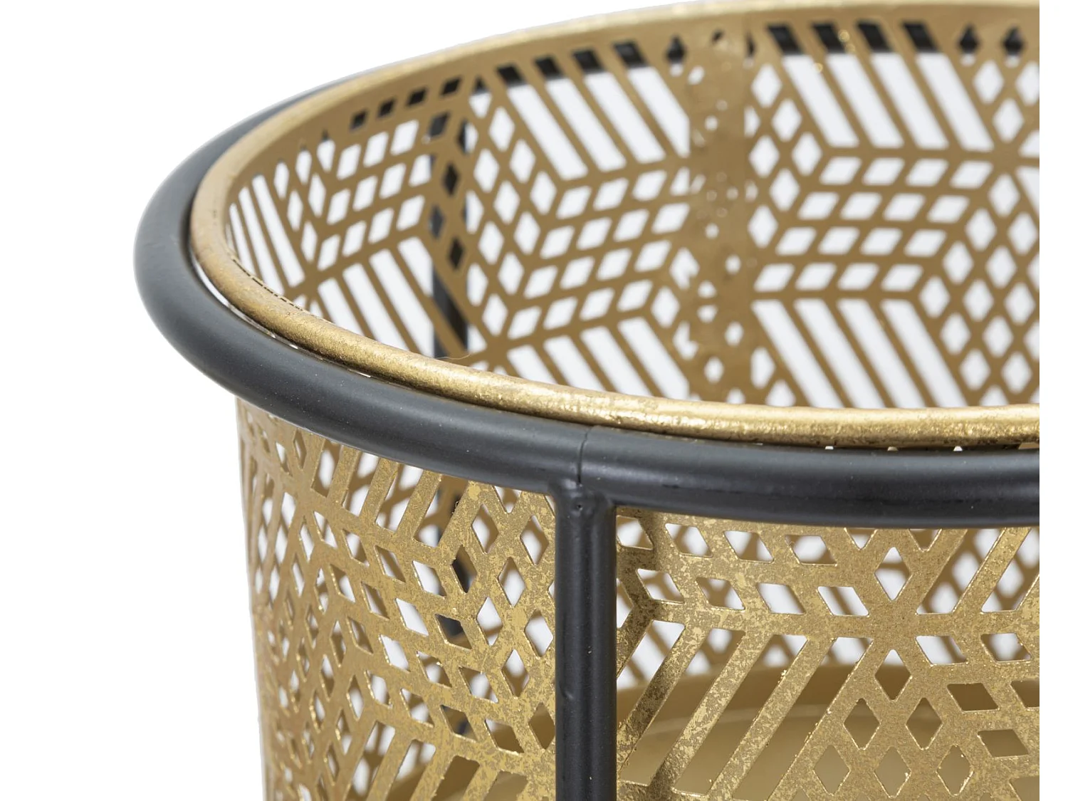 Lot de 2 Cache-Pots en Métal "Exy" 76cm Or