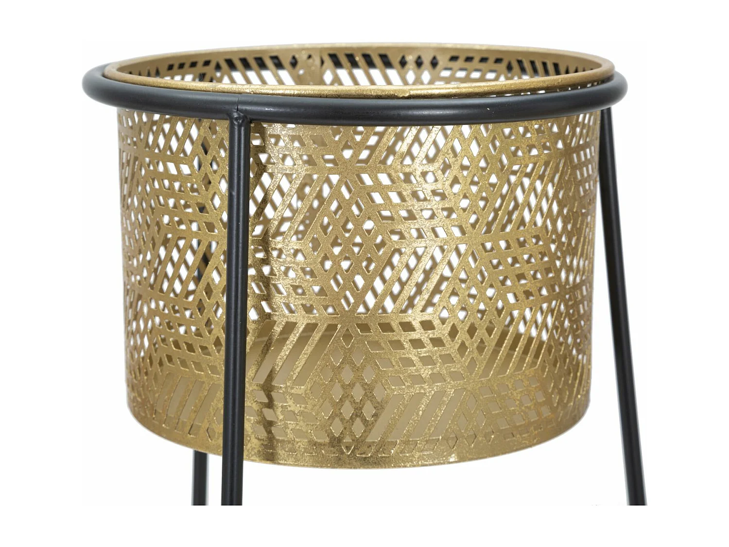 Lot de 2 Cache-Pots en Métal "Exy" 76cm Or