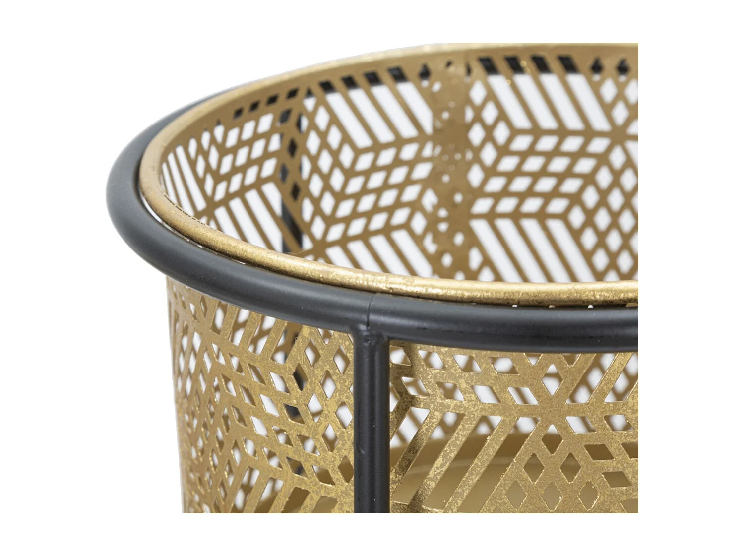 Lot de 2 Cache-Pots en Métal "Exy" 76cm Or