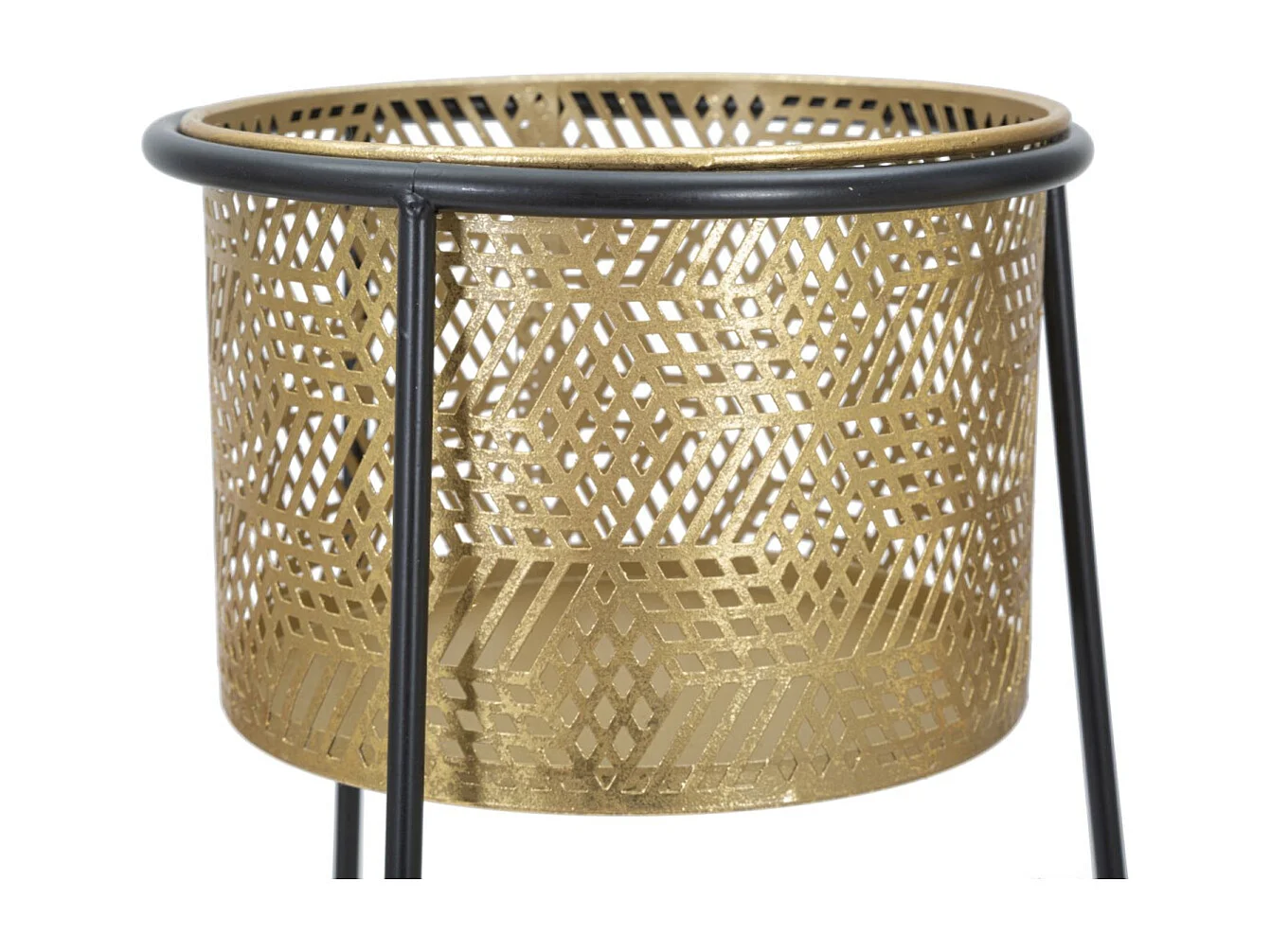 Lot de 2 Cache-Pots en Métal "Exy" 76cm Or