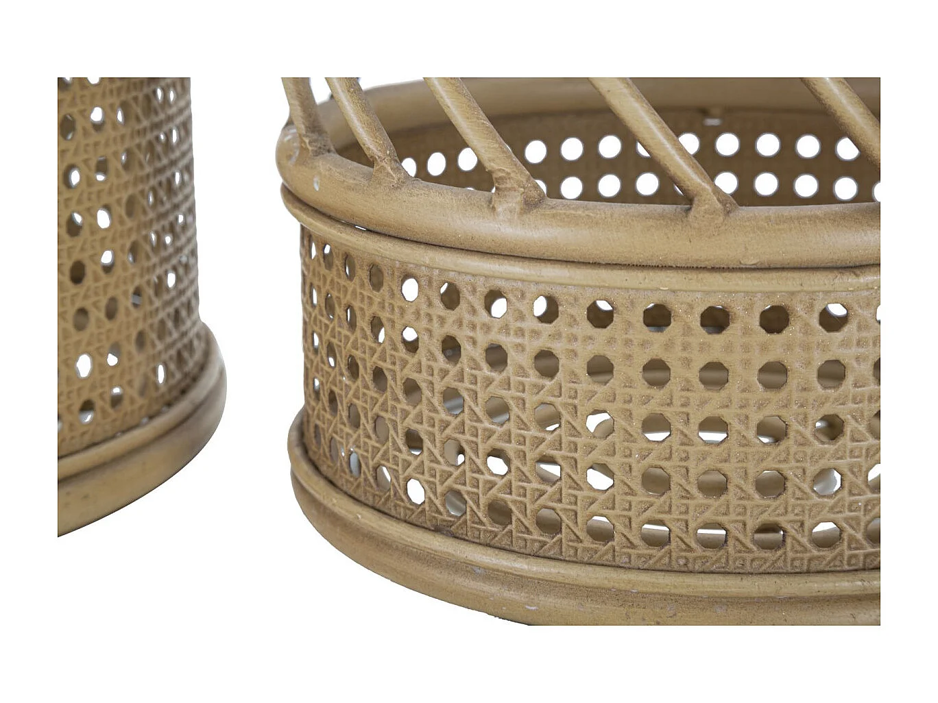 Lot de 2 Cache-Pots en Rotin "Panama" 30cm Naturel