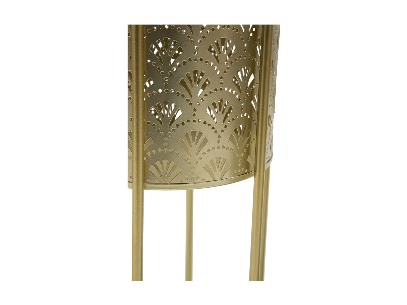 Set van 2 gouden metalen plantenpotten Ø cm 21x40-19x22