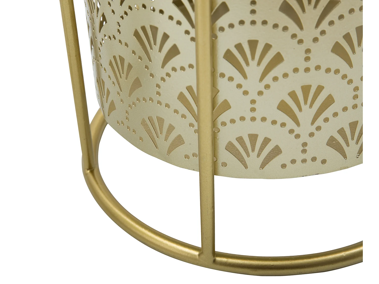 Set van 2 gouden metalen plantenpotten Ø cm 21x40-19x22