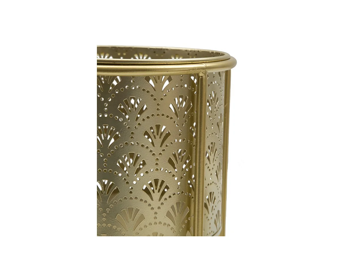 2er-Set Übertöpfe aus Metall goldfarben Ø 21x40-19x22 cm