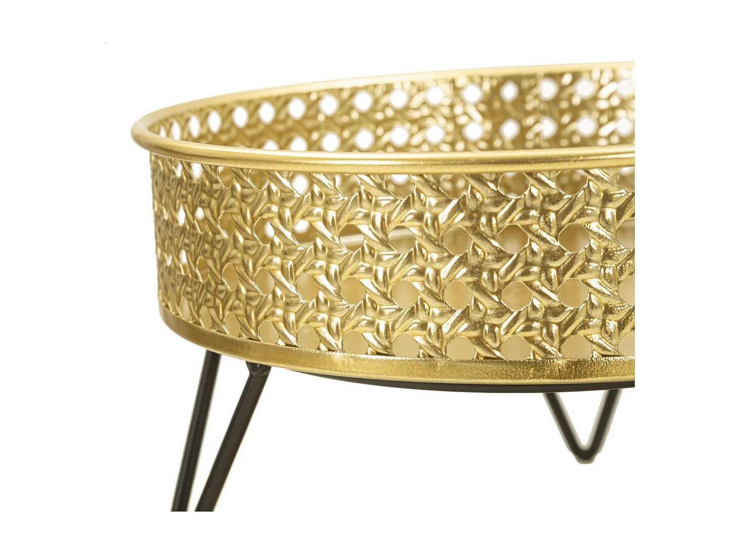 Lot de 2 Cache-Pots Design "Bossy" 20cm Or