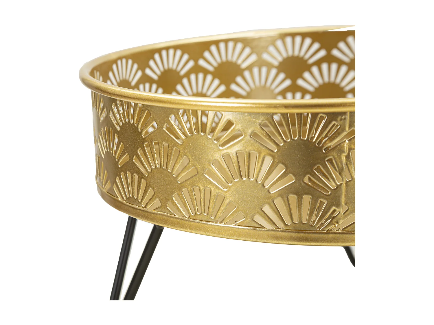 Lot de 2 Cache-Pots Design "Zanny" 20cm Or