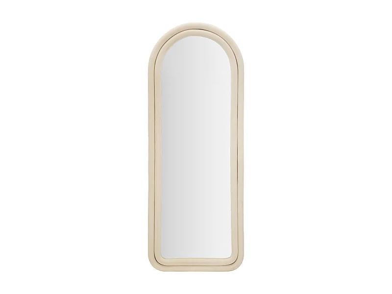 Miroir Mural en Velours "Chloé" 160cm Crème