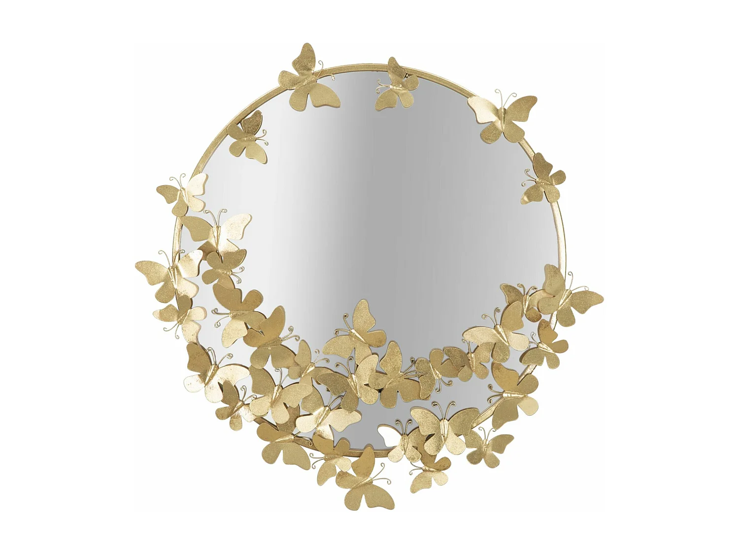 Miroir Mural Design "Butterfly" 75cm Or